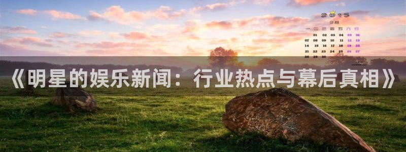 《明星的娱乐新闻：行业热点与幕后真相》